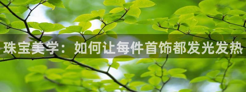 如何注册开丰娱乐账号：珠宝美学：如何让每件首饰都发光发热