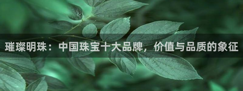 开丰娱乐官网：璀璨明珠：中国珠宝十大品牌，价值与品质的象征