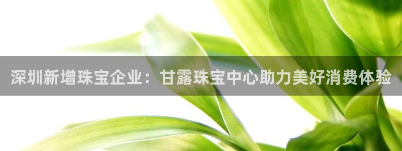 开丰娱乐登陆：深圳新增珠宝企业：甘露珠宝中心助力美好消费体验