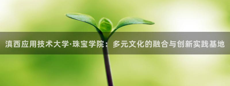 开丰娱乐登录平台下载：滇西应用技术大学·珠宝学院：多元文化的融合与创新实践基地
