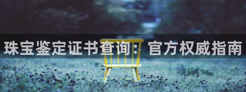 开丰娱乐注册电7O777：珠宝鉴定证书查询：官方权威指南