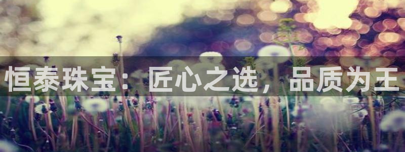 开丰娱乐左7O667：恒泰珠宝：匠心之选，品质为王